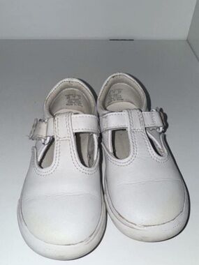 Keds White Girls' T-Strap Mary Janes